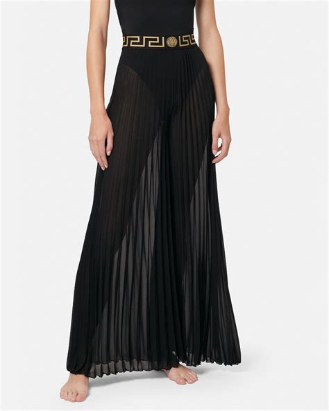 Versace Greca Pleated Pareo Pants for Women .